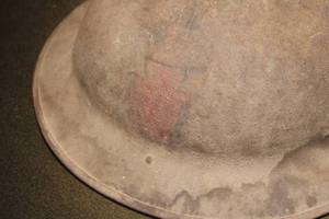 lot 40 image: Vintage World War I Helmet & Canteen