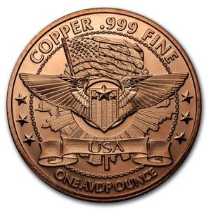 1 oz Theyre Here Aliens Copper Round