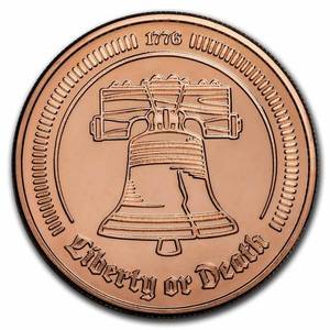 1 oz Copper Round - Dont Tread on Me  Liberty or Death & 1 oz Copper Round - Statue of Liberty
