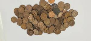 Wheat Pennies Qty 150 Unsearched (dates between 1909-1958)