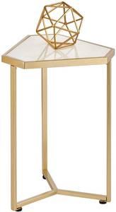 lot 22 image: mDesign Triangle Soft Brass with Marble Accent Table