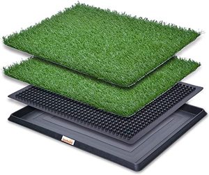 lot 24 image: LOOBANI Dog Indoor Potty Systems, Grass Pad with Tray