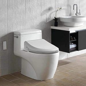 lot 74 image: BioBidet USPA 6800U Adjustable Bidet Toilet Seat, White