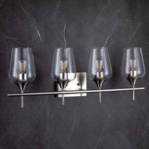 lot 90 image: VONLUCE 4-Light Vanity Lights for Bathroom Brushed Nickel,