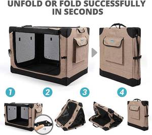 lot 84 image: yoken Collapsible Dog Crate, No Tools Needed Quick Collapsible Easy Carry