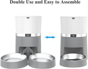 lot 111 image: Aluke Automatic Double Pet Food Feeder