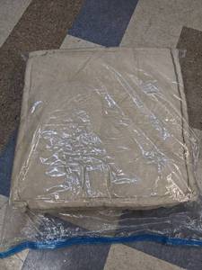 lot 104 image: Collections Etc Tufted Padded Boosted Cushion and Support, Natural