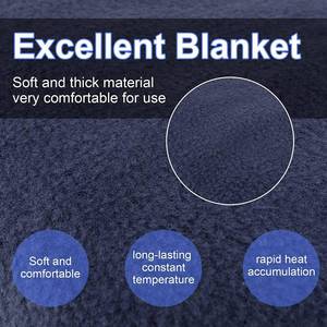 lot 130 image: GangZhENgSd Heated Car Blanket & Cozy Hut Travel Pillow, Navy