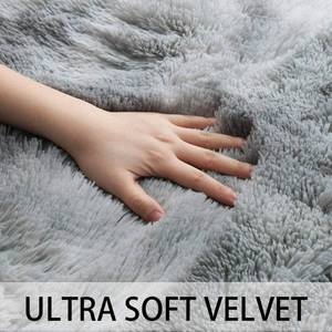 lot 154 image: LOCHAS Luxury Velvet Shag Area Rug, 5 x 8, Gray