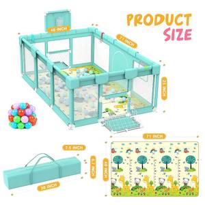 lot 177 image: Extra Large Baby Playard with Parklon and 50 Ocean Balls