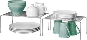 lot 179 image: iDesign Classico Metal Expandable and Stackable Cabinet Shelving System