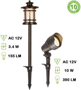 lot 146 image: Hykolity 8 Pack Low Voltage LED Landscape Kits,