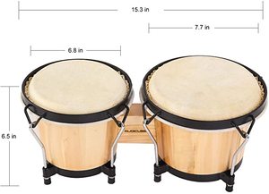 lot 120 image: MUSICUBE Bongo Drum Set, 6 and 7