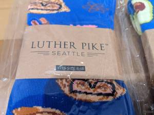 lot 200 image: 4 Fun Pair of Luther Pike Seattle Novelty Socks