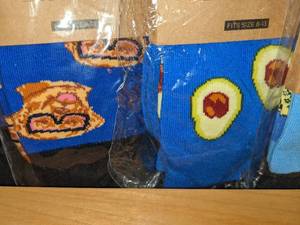 lot 203 image: 4 Fun Pair of Luther Pike Seattle Novelty Socks
