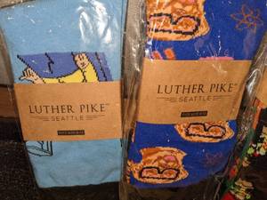 lot 205 image: 6 Pair of Luther Pike Seattle Novelty Socks, 4 Are Christmas Styles