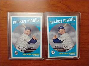 2009 Topps Heritage Mickey Mantle Cards - Right- and Left-Handed