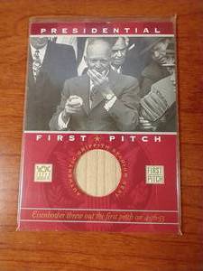 2002 Topps Dwight EisenhowerGriffith Stadium Seat Relic Card