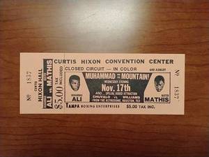 Unused Ticket From Muhammad Ali Fight
