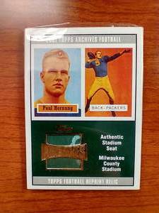 2001 Topps Archives Paul Hornung Relic Card