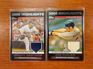 Johan Santana & Joe Mauer Relic Cards