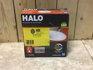 Halo RL 5 in. and 6 in. 2700K-5000K White Integrated LED Recessed Ceiling Light Trim at Selectable CCT, (665 Lumens) Customer Returns&nbsp See Pictures
