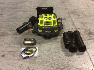 RYOBI 40V Whisper Series 145 MPH 625 CFM Cordless Battery Backpack Leaf Blower with 5.0 Ah Battery and Charger&nbsp&nbspCustomer Returns&nbsp See Pictures