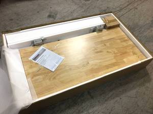 52 in. Adjustable Height Work Table in White by Husky Customer Returns See Pictures