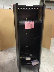 Heavy Duty Welded 20-Gauge Steel Freestanding Garage Cabinet in Black (36 in. W x 81 in. H x 24 in. D) by Husky Dented Review All Photos Carefully