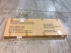 48 in. Solid Wood Work Surface for Regular Duty Welded Steel Garage Storage System by Husky Customer Returns See Pictures