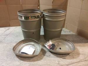 Lot of 2 RainStation 45 Gal. Granite Rain Barrel with Diverter by EarthMinded Cusotmer Returns See Pictures