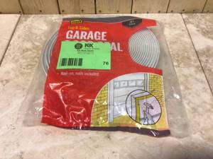 1 in. x 30 ft. Vinyl Garage Door Weatherstrip by M-D Building Products Customer Returns See Pictures