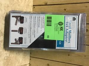 Lot of 3 4 in. x 4 in. Post Adapter in Black with 3 Mailbox Mounting Options by Architectural Mailboxes Customer Returns See Pictures