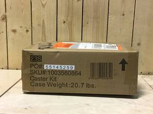4 in. Caster Kit for Heavy Duty Welded Steel Garage Base Cabinets by Husky Customer Returns See Pictures