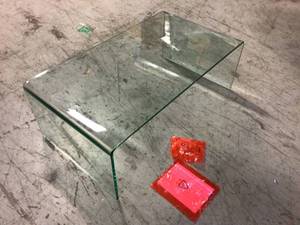 Pazel 40 in. Clear Medium Rectangle Tempered Glass Coffee Table by Noble House Customer Returns See Pictures