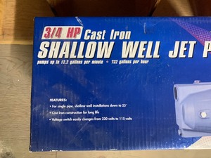 unopened Shallow Well jet Pump