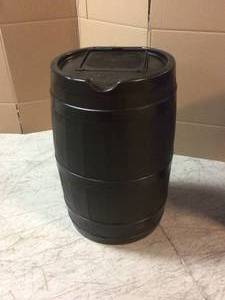 lot 40 image: FCMP Outdoor 45 Gal. RC45 Rain Barrel, Black Customer Returns See Pictures