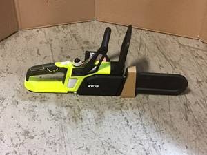 lot 48 image: RYOBI ONE 18V 10 in. Cordless Battery Chainsaw (Tool Only) Customer Returns See Pictures
