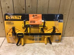 lot 54 image: Lot of DEWALT Trigger Clamp Set (4-Piece)