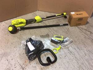 lot 81 image: RYOBI Reconditioned 40V Cordless Attachment Capable String Trimmer with 4.0 Ah Battery and Charger Customer Returns See Pictures