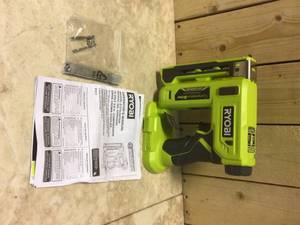 lot 83 image: RYOBI ONE 18V Cordless Compression Drive 38 in. Crown Stapler (Tool Only) Customer Returns See Pictures