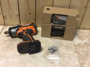 lot 3 image: Ridgid R86211KN 18-Volts Brushless Cordless 12 in. High Torque 6-Mode Impact Wrench Kit &nbspCustomer Returns See Pictures