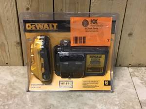 lot 7 image: DEWALT 20-Volt MAX Compact Lithium-Ion 3.0Ah Battery Pack with 12-Volt to 20-Volt MAX Charger Customer Returns See Pictures