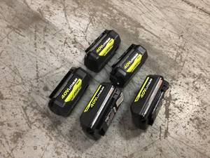 lot 109 image: Lot of Ryobi 40V 4AH Batteries See Pictures