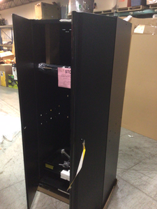 lot 115 image: Heavy Duty Welded 20-Gauge Steel Freestanding Garage Cabinet in Black (36 in. W x 81 in. H x 24 in. D) by Husky Small Damage Customer Returns See Pictures