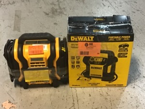 lot 38 image: DEWALT DXAEJ14 Jump Starter with Compressor Customer Returns See Pictures