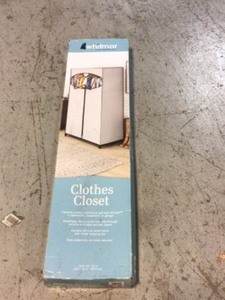 lot 33 image: Whitmor Garment Rack - 64 Height x 36 Width x 19.4 Depth - Durable - White Customer Returns See Pictures