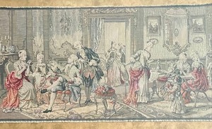 lot 41 image: Lovely Historic Scene Framed Tapestry