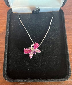 lot 54 image: Kay Jewelers Sterling Silver Butterfly Necklace