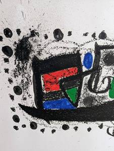 lot 7 image: Framed Star Scene Lithograph by Joan Miro